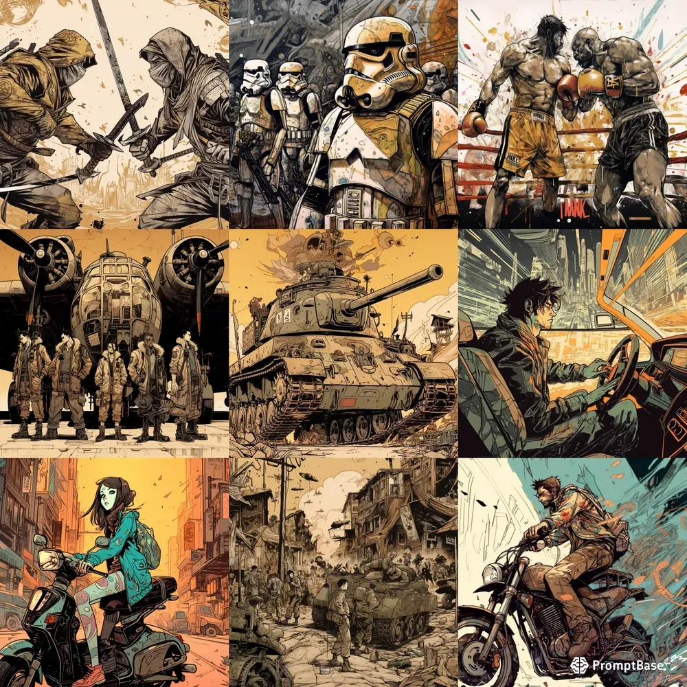 Graphic Novel Frames Midjourney Prompt PromptBase