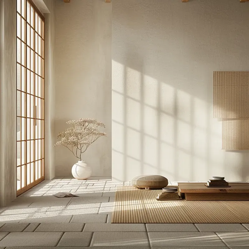 Minimalist Zen Interiors Midjourney Prompt | PromptBase