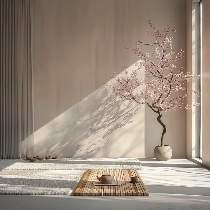 Minimalist Zen Interiors Midjourney Prompt | PromptBase