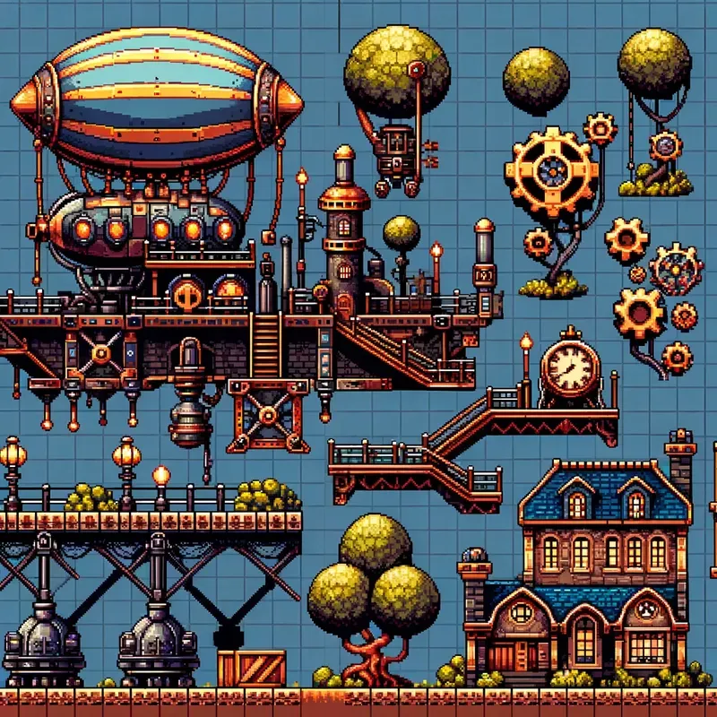 Epic Game World Builder Pixel Art Sets DALL·E Prompt | PromptBase