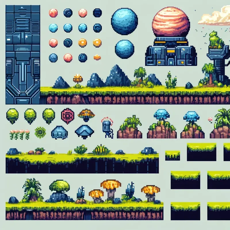 Epic Game World Builder Pixel Art Sets DALL·E Prompt | PromptBase