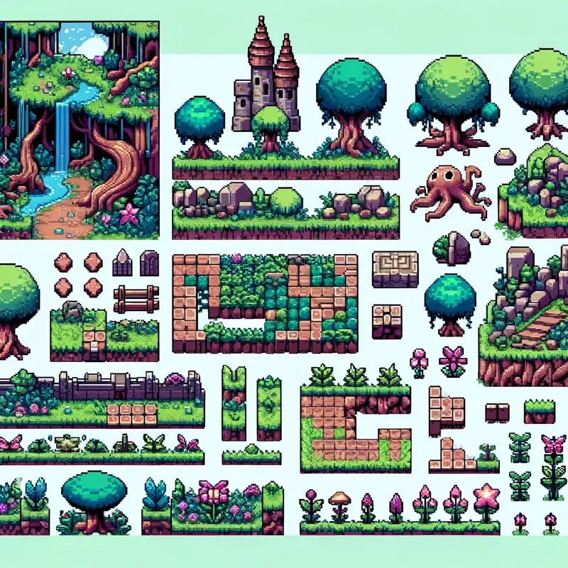 Epic Game World Builder Pixel Art Sets DALL·E Prompt | PromptBase