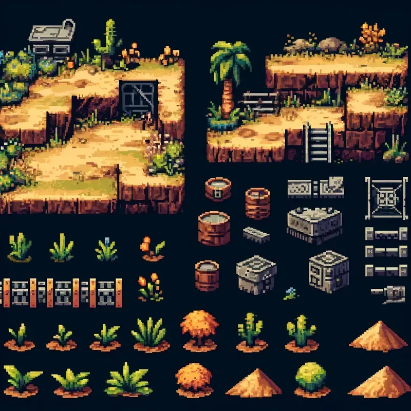Epic Game World Builder Pixel Art Sets DALL·E Prompt | PromptBase