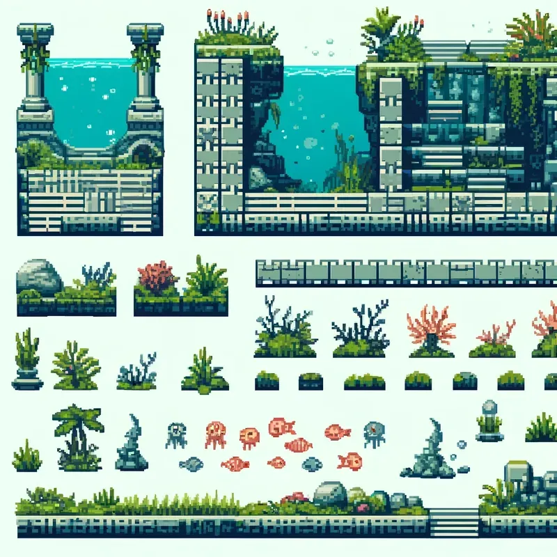 Epic Game World Builder Pixel Art Sets DALL·E Prompt | PromptBase