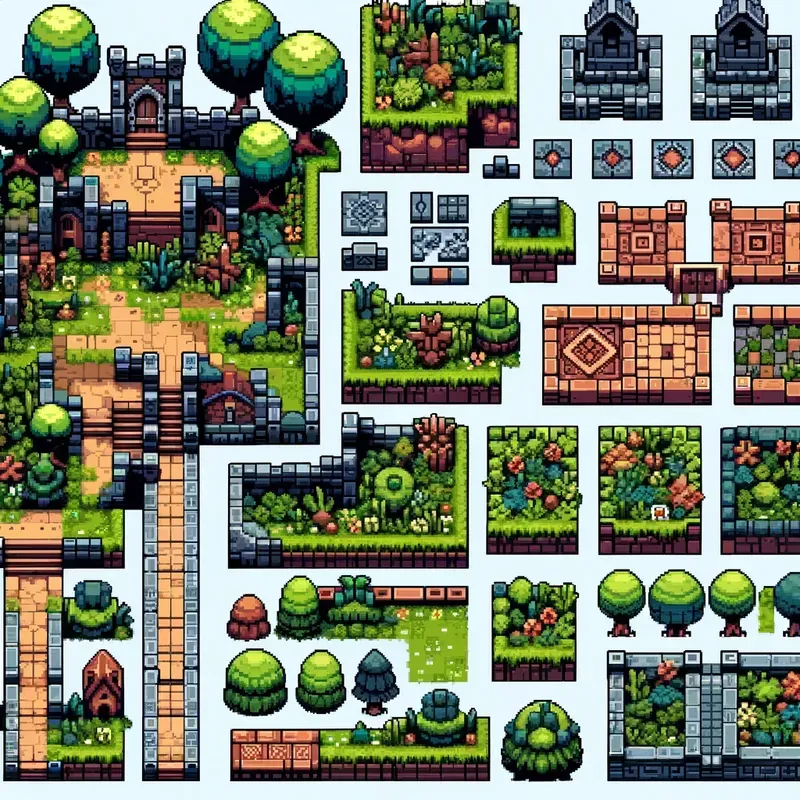 Epic Game World Builder Pixel Art Sets DALL·E Prompt | PromptBase