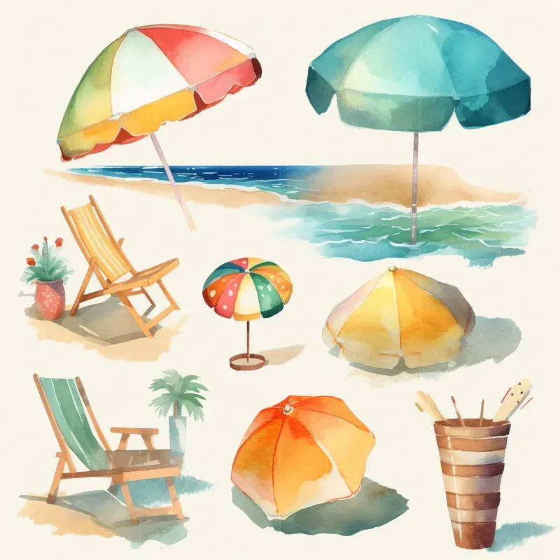 Watercolor Clip Art Assets Midjourney Prompt | PromptBase