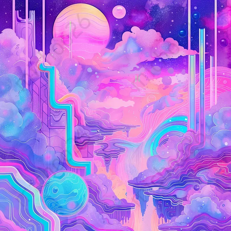Futuristic Color Pattern Asiapunk Style Futuristic Color Patterns Midjourney Prompt | PromptBase