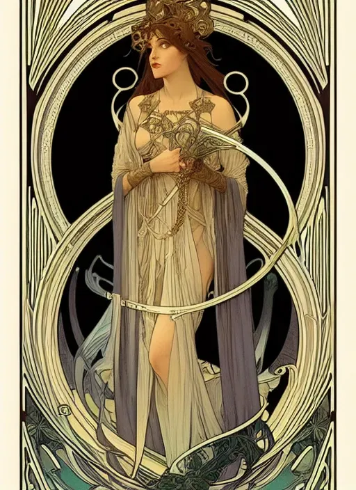 Art Nouveau Tarot Cards Stable Diffusion Prompt | PromptBase