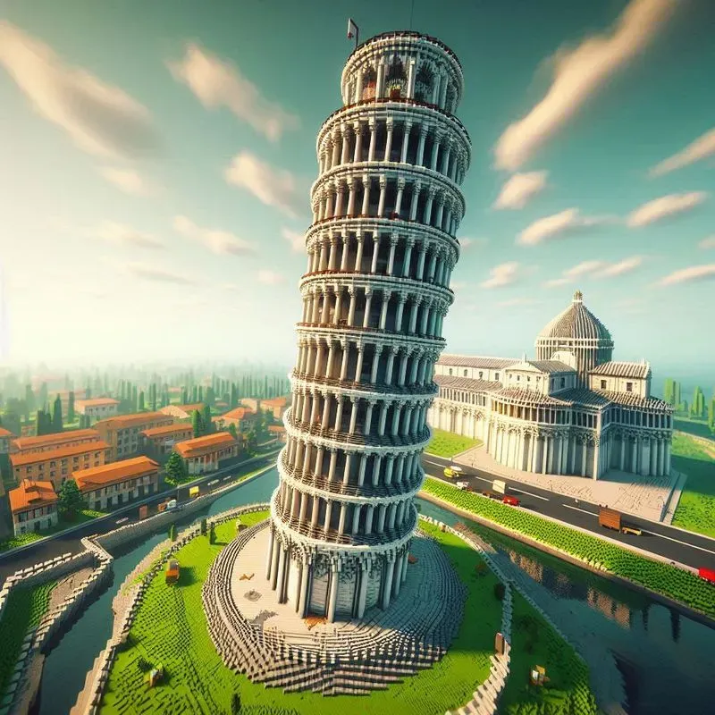 Minecraftstyle Famous Monuments DALL·E Prompt | PromptBase
