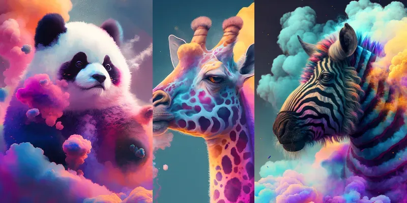 Realistic Cute Fluffy Cloud Animals Midjourney Prompt | PromptBase