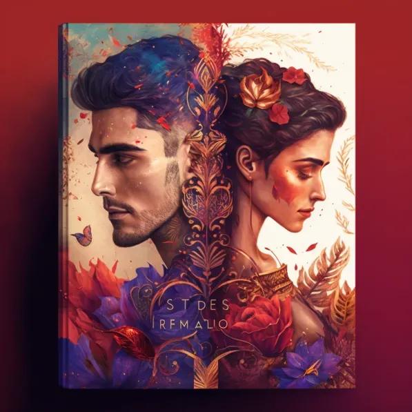 Illustrated Romance Book Covers Midjourney Prompt | PromptBase