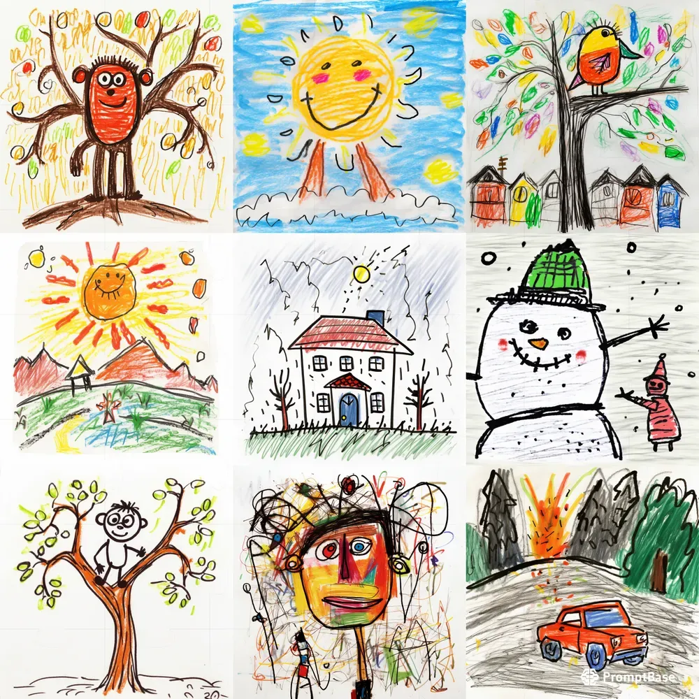 Doodle Paintings By Kids Midjourney Prompt PromptBase