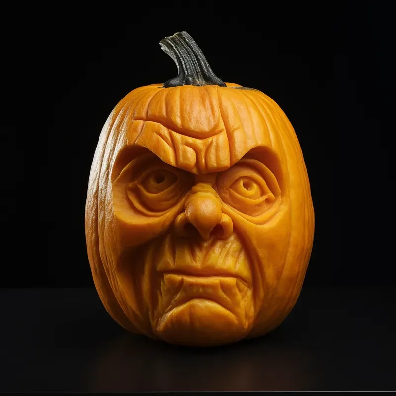 Carved Pumpkin Heads Award Winning Artworks