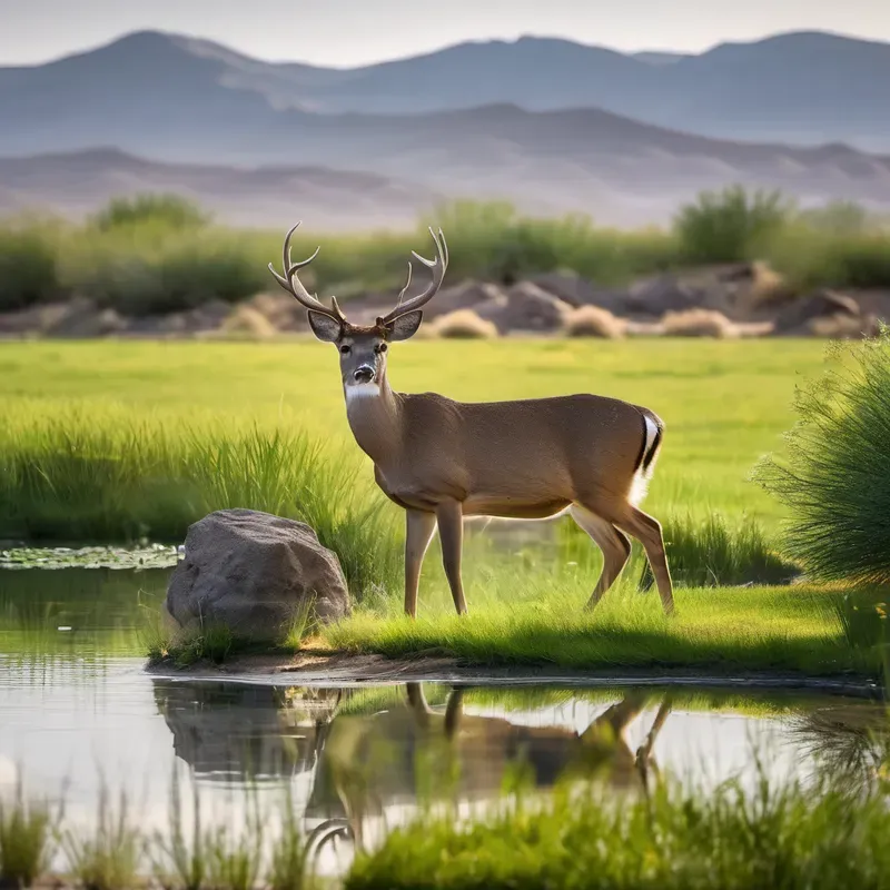Animals Drinking From The Ponds Stable Diffusion Prompt | PromptBase