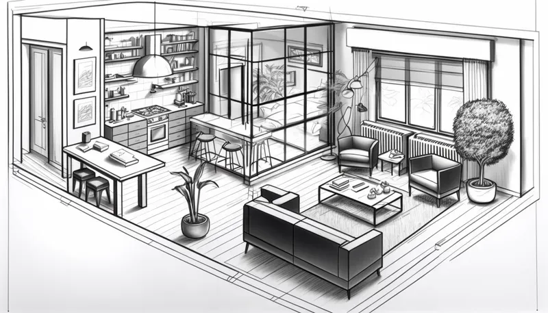Professional Interior Design Sketches Midjourney Prompt | PromptBase