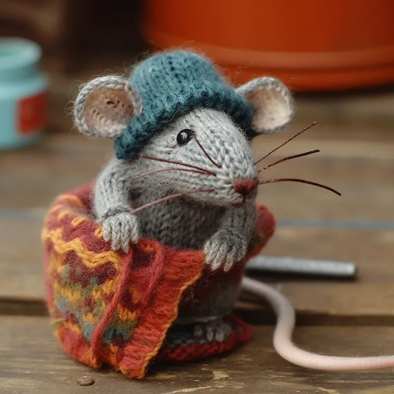 Knit Chibi Animals In Clothes Midjourney Prompt | PromptBase