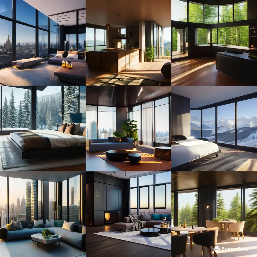 HD Penthouse Interiors Stable Diffusion Prompt | PromptBase