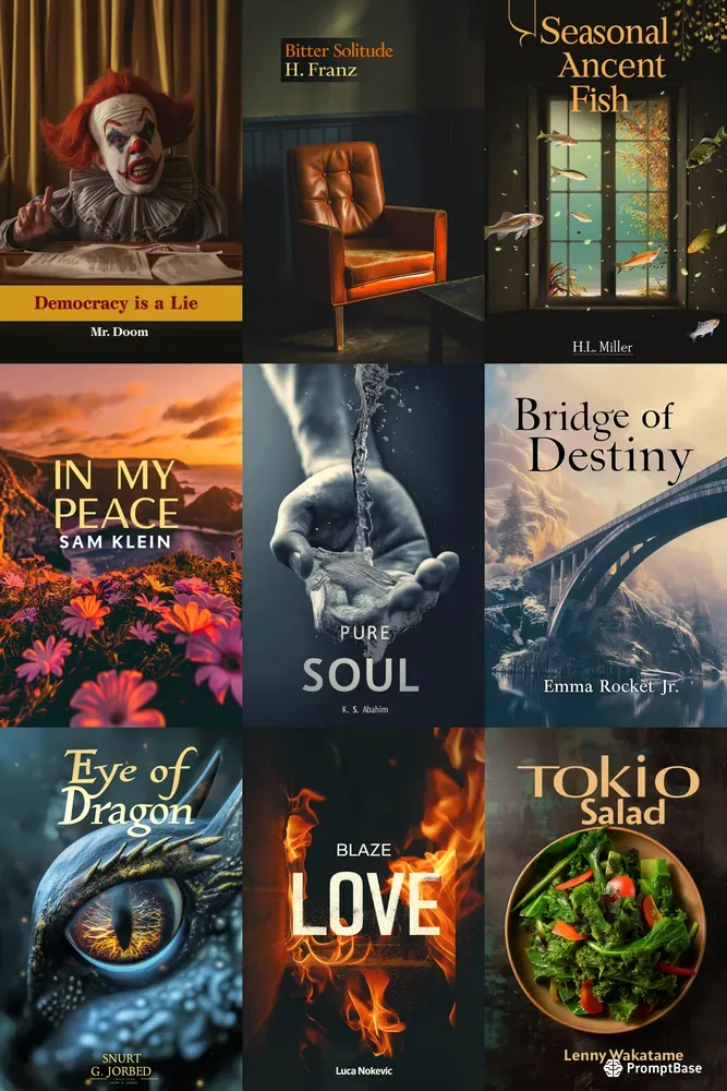 Stunning Book Covers Midjourney Prompt | PromptBase