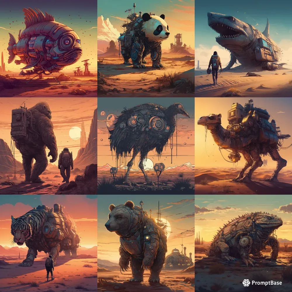 Solarpunk Art With Animals Midjourney Prompt PromptBase
