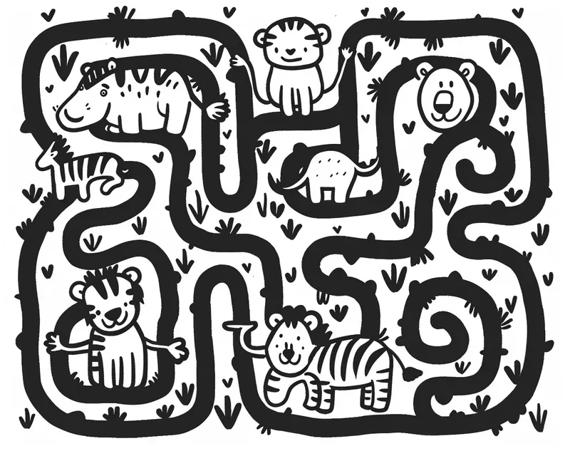 Hand Drawn Mazes For Kids Illustrations Midjourney Prompt | PromptBase