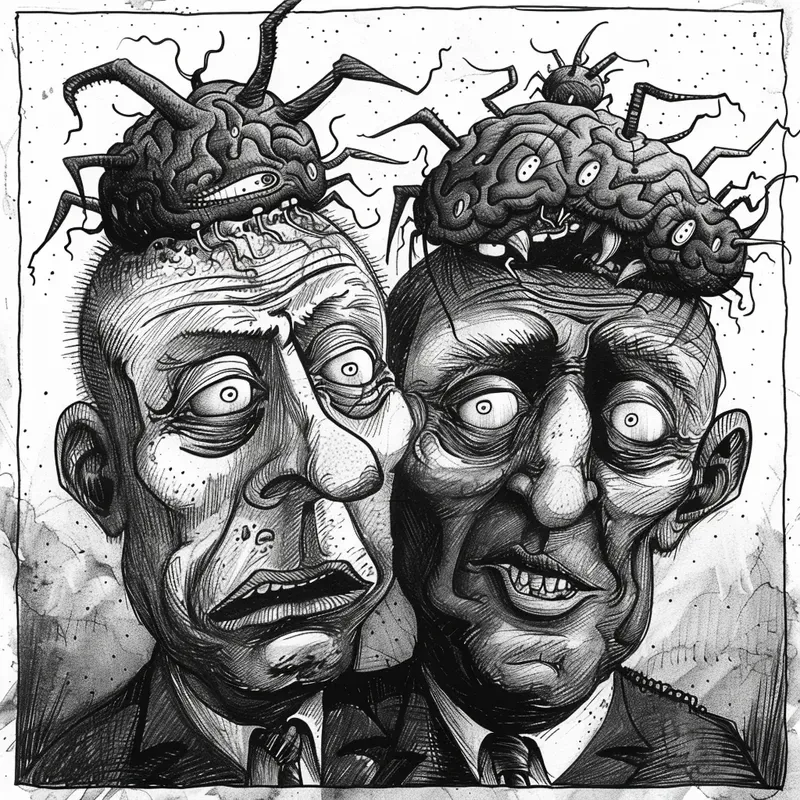 Black Humor Comic Illustrations Midjourney Prompt PromptBase