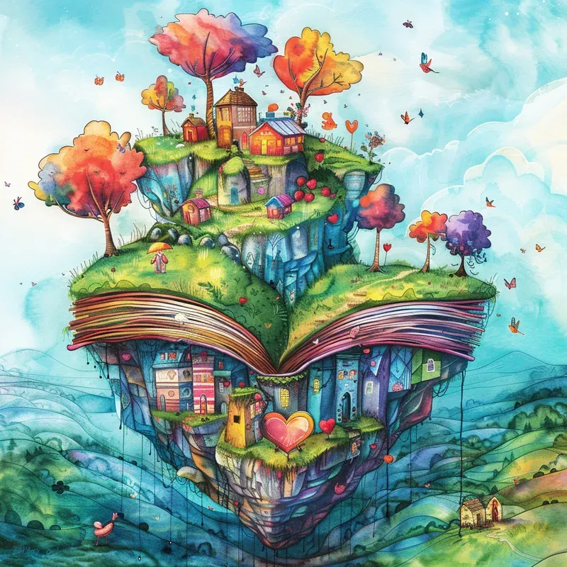 Watercolor Storybook Covers Midjourney Prompt | PromptBase