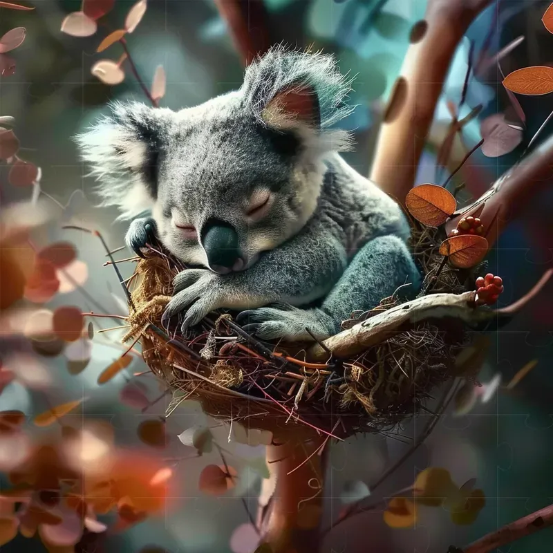 Cozy Havens Baby Animals Illustrations Midjourney Prompt | PromptBase