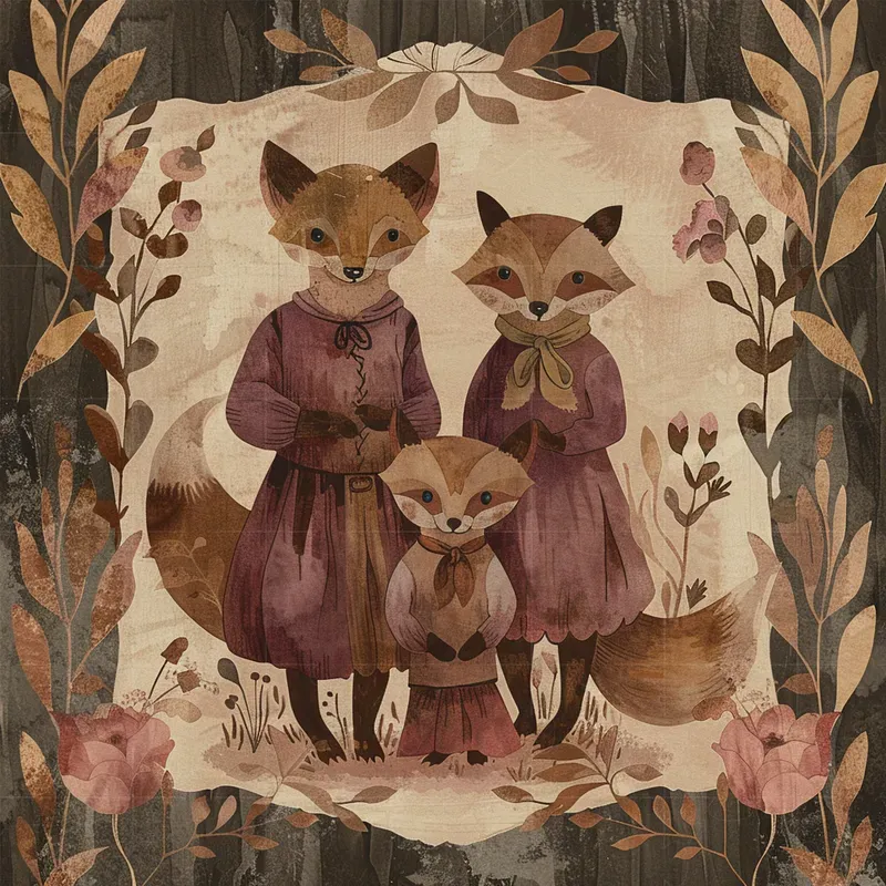 Vintage Style Storybook Illustrations Midjourney Prompt | PromptBase