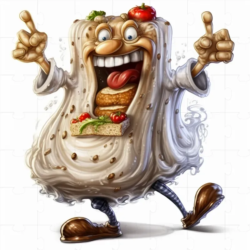 Food Based Character Grotesque Anthropomorphic Food Characters Midjourney Prompt | PromptBase