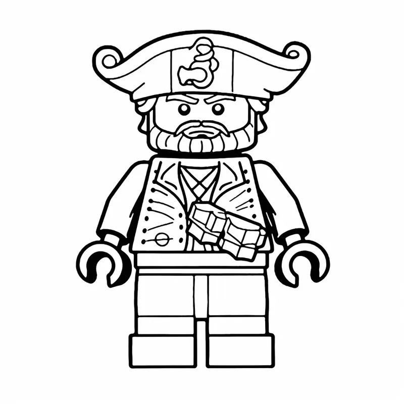 Lego Mini Figures Coloring Pages Midjourney Prompt | PromptBase