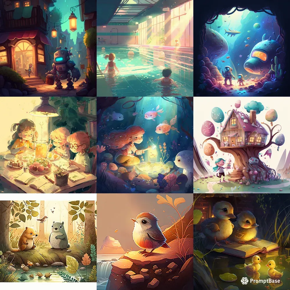Classic Childrens Book Illustrations Midjourney Prompt | PromptBase