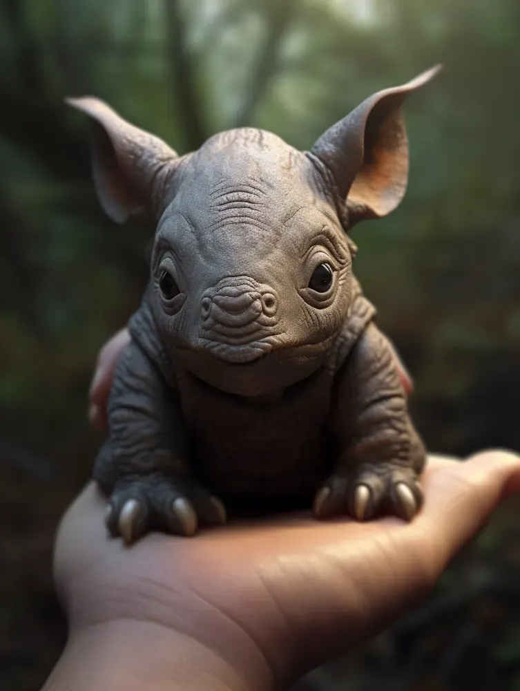 Cute Realistic Baby Animals In Hands Midjourney Prompt | PromptBase