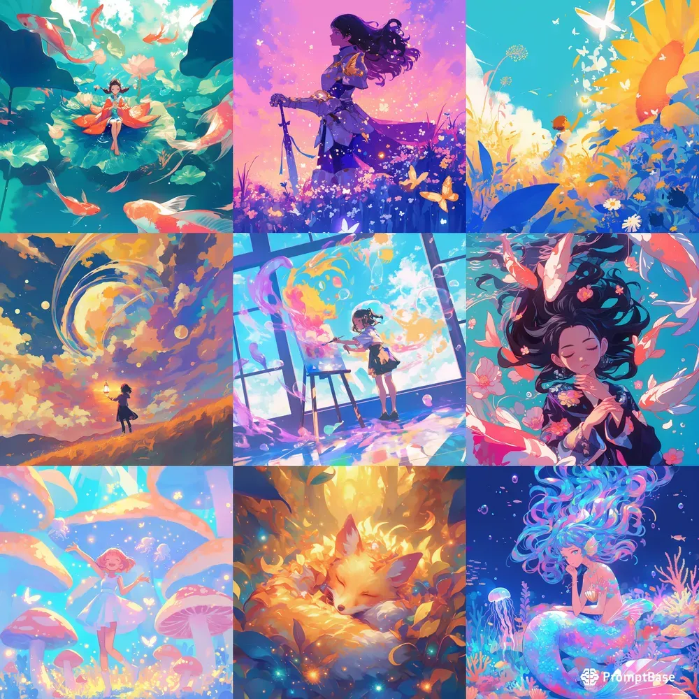 Animeinspired Dreamy Moments Collections Midjourney Prompt | PromptBase