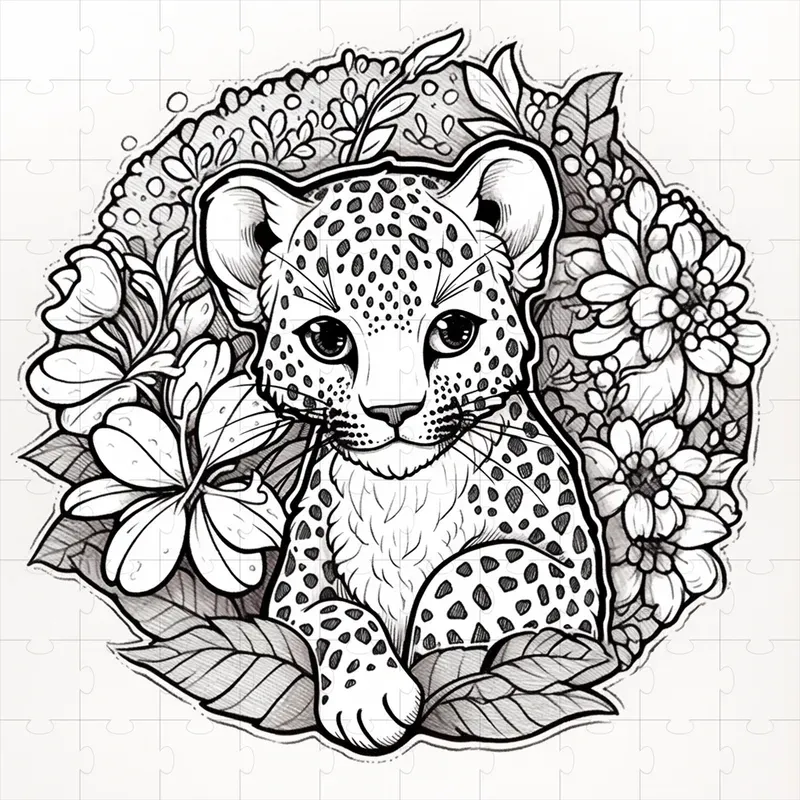 Coloring Mandala Animals Midjourney Prompt | PromptBase