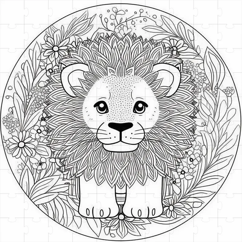 Coloring Mandala Animals Midjourney Prompt Promptbase