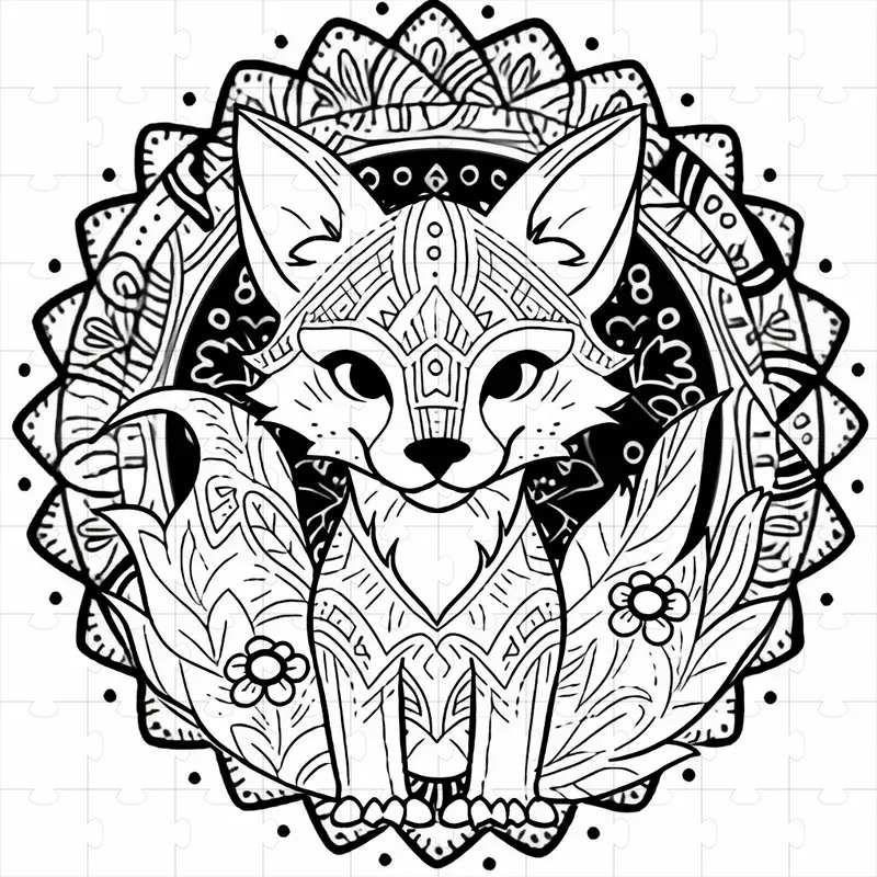 Coloring Mandala Animals Midjourney Prompt Promptbase