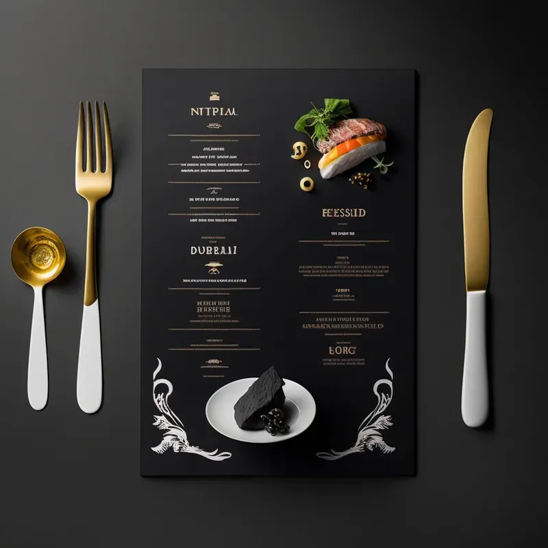 Restaurant Menu Designs Creative Ideas Midjourney Prompt | PromptBase