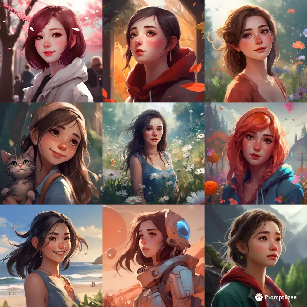 Dreamy Portraits Of Girls Midjourney Prompt | PromptBase