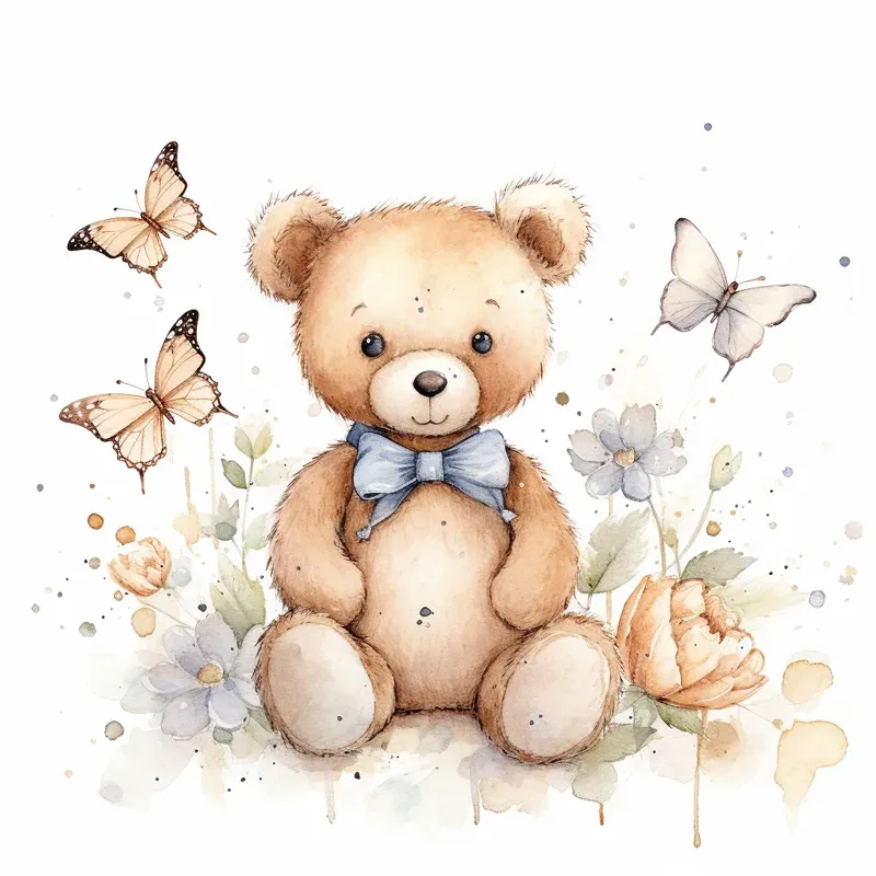 Baby Watercolor Illustrations Midjourney Prompt | PromptBase