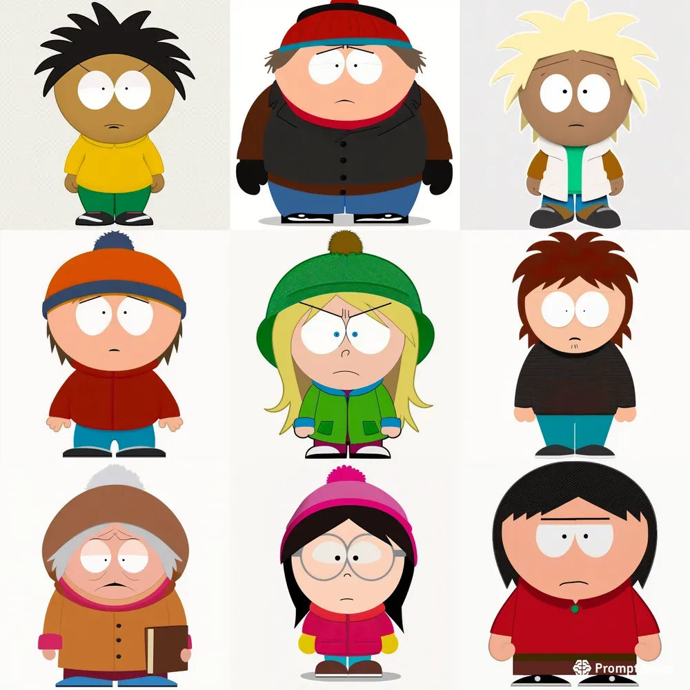 South Park Character Customizable Midjourney Prompt PromptBase