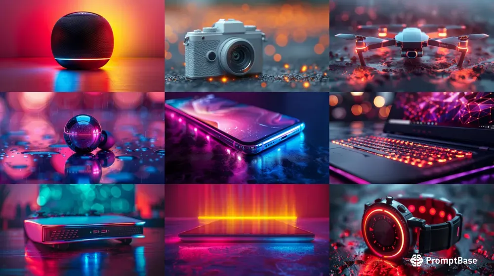 Technical Thumbnail Library Tech Product Thumbnail Templates Midjourney Prompt | PromptBase