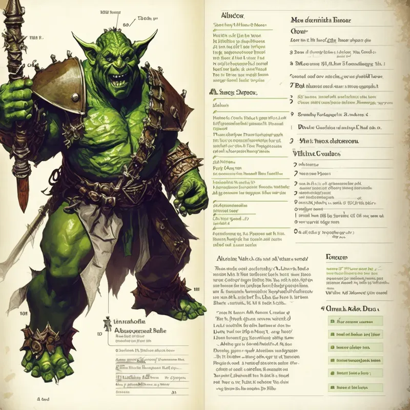 Dungeons Dragons Monster Manual Pages Midjourney Prompt PromptBase