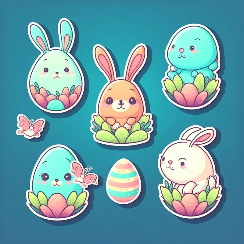 Cute Stickers For Different Themes Midjourney Prompt | PromptBase