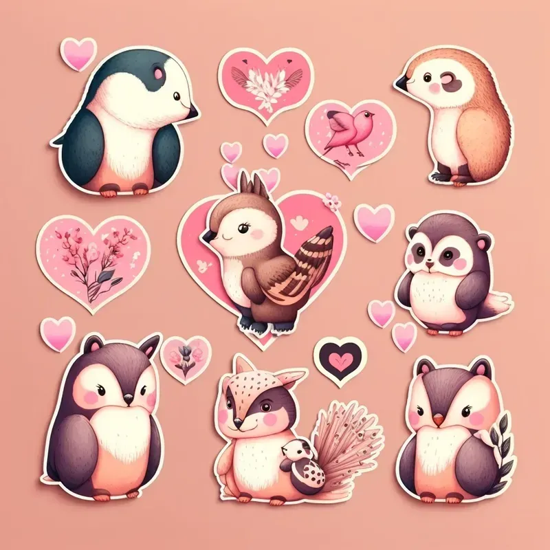 Cute Stickers For Different Themes Midjourney Prompt | PromptBase