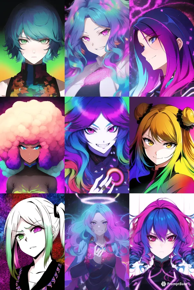 Psychedelic Anime Portraits Stable Diffusion Prompt | PromptBase