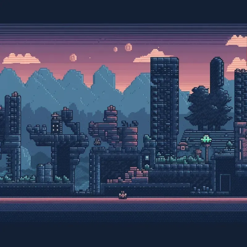 Pixel Art 8bit Old Game Environments Midjourney Prompt | PromptBase