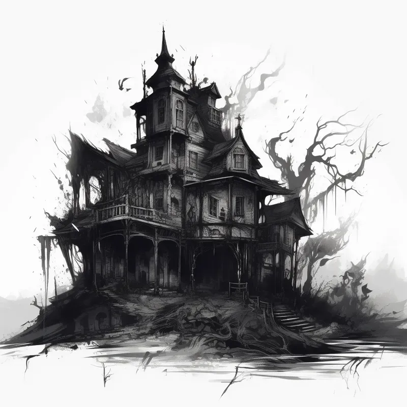 Black And White Horror Drawings Midjourney Prompt PromptBase