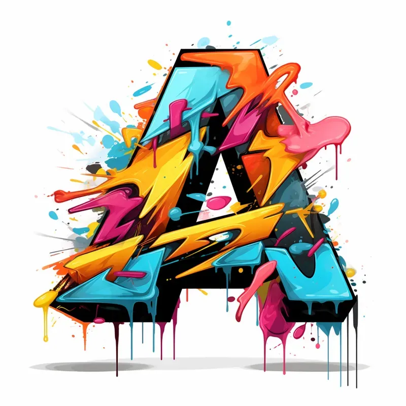 Alphabet Graffiti Style Midjourney Prompt | PromptBase