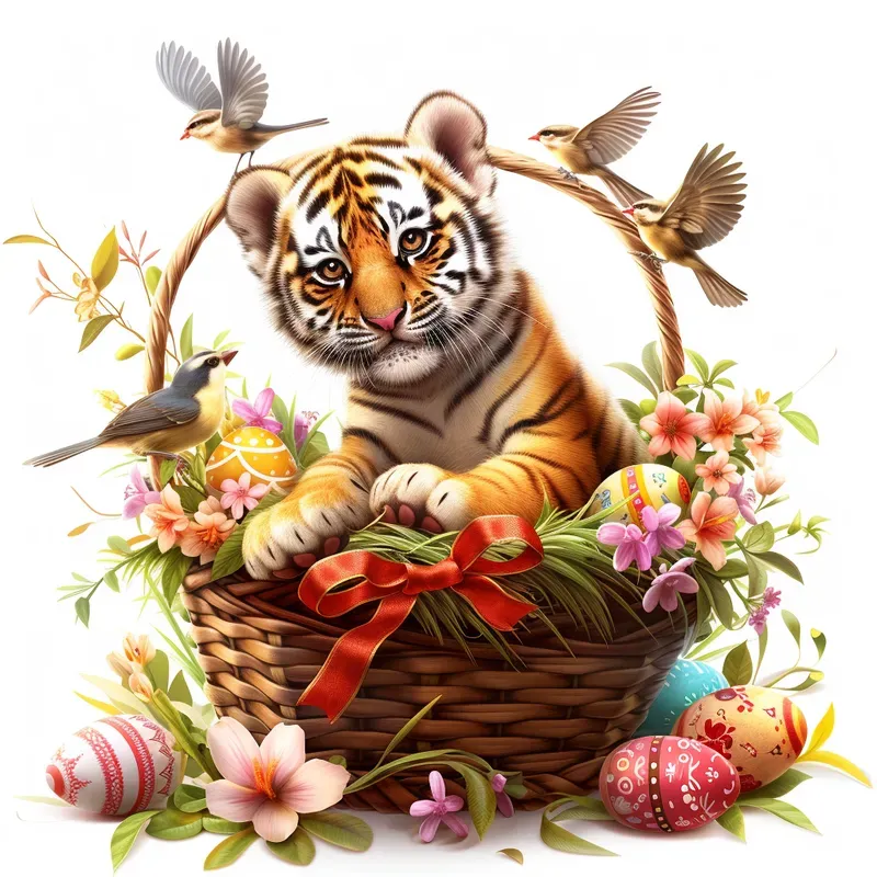 Easter Images With Cute Baby Animals Midjourney Prompt | PromptBase
