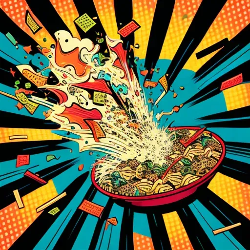 Pop Artstyle Food Explosions Midjourney Prompt PromptBase